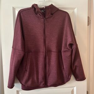 The North Face Maroon Zip-Up Hoodie